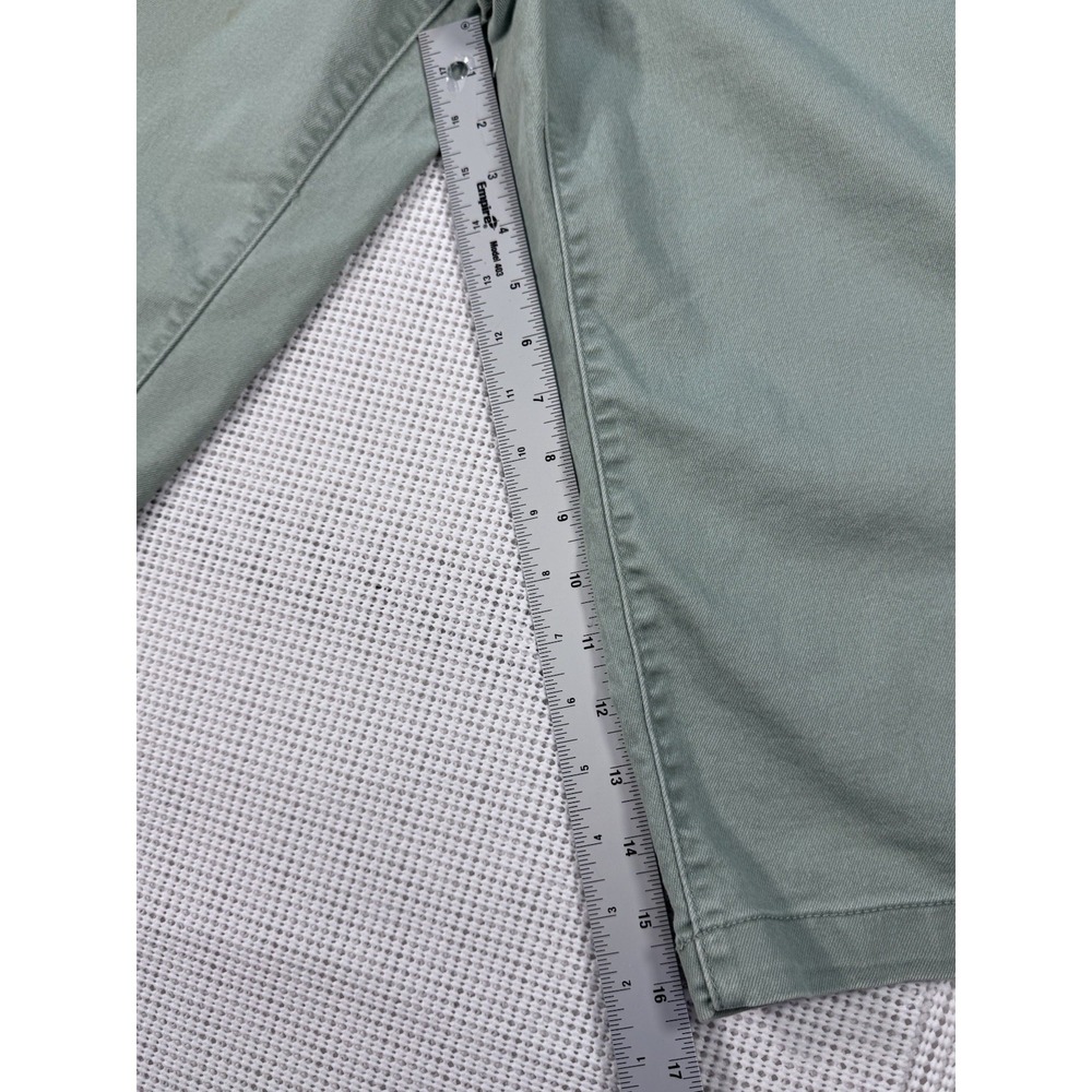 (783) D.Jeans Women Size 12 Green Stretch Denim Bermuda Shorts Capri Casual - Picture 11 of 16